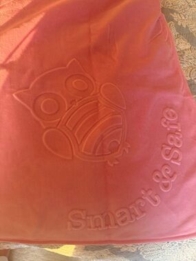 EMF blocking lap blanket Coral Plush Baby Blanket with Owl Embossing
